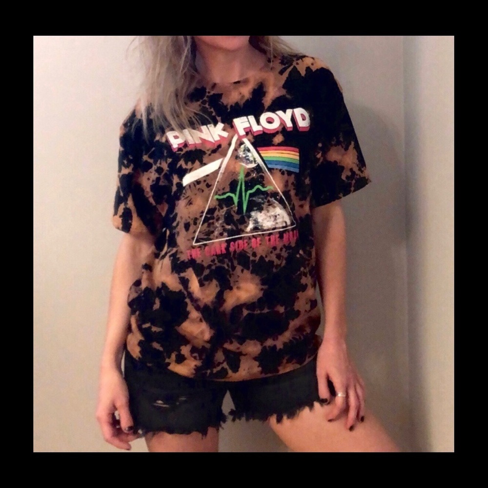PINK FLOYD Tie Dye Vintage Concert T-Shirt Top